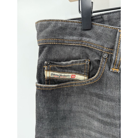 Diesel Jeans Mens 34x32 (Fits 36x29) Faded Black Denim Safado Regular Straight - Picture 3 of 8